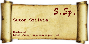 Sutor Szilvia névjegykártya