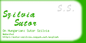 szilvia sutor business card